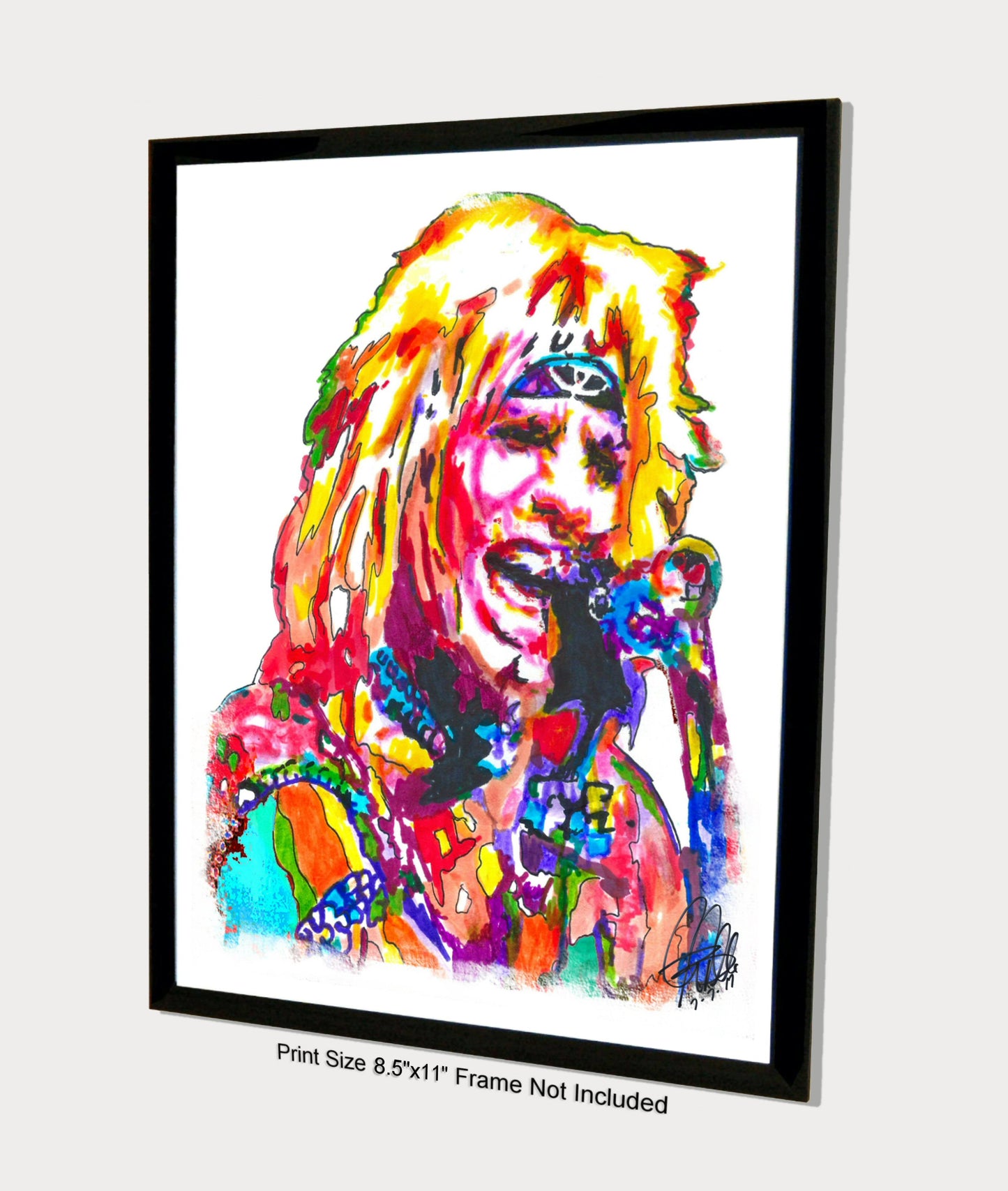 Vince Neil Motley Crue Singer Glam Rock Music Poster Print Wall Art 8.5x11