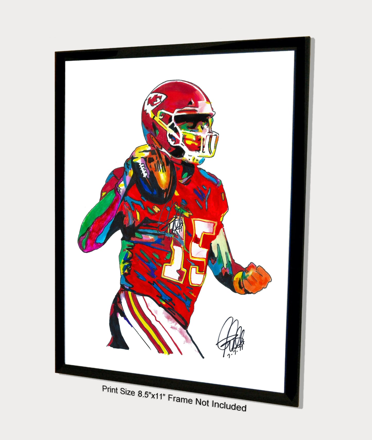 Patrick Mahomes Kansas City Chiefs Football Sports Poster Print Wall Art 8.5x11