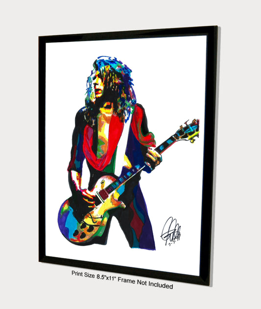Steve Clark Def Leppard Guitar Rock Music Print Poster Wall Art 8.5x11