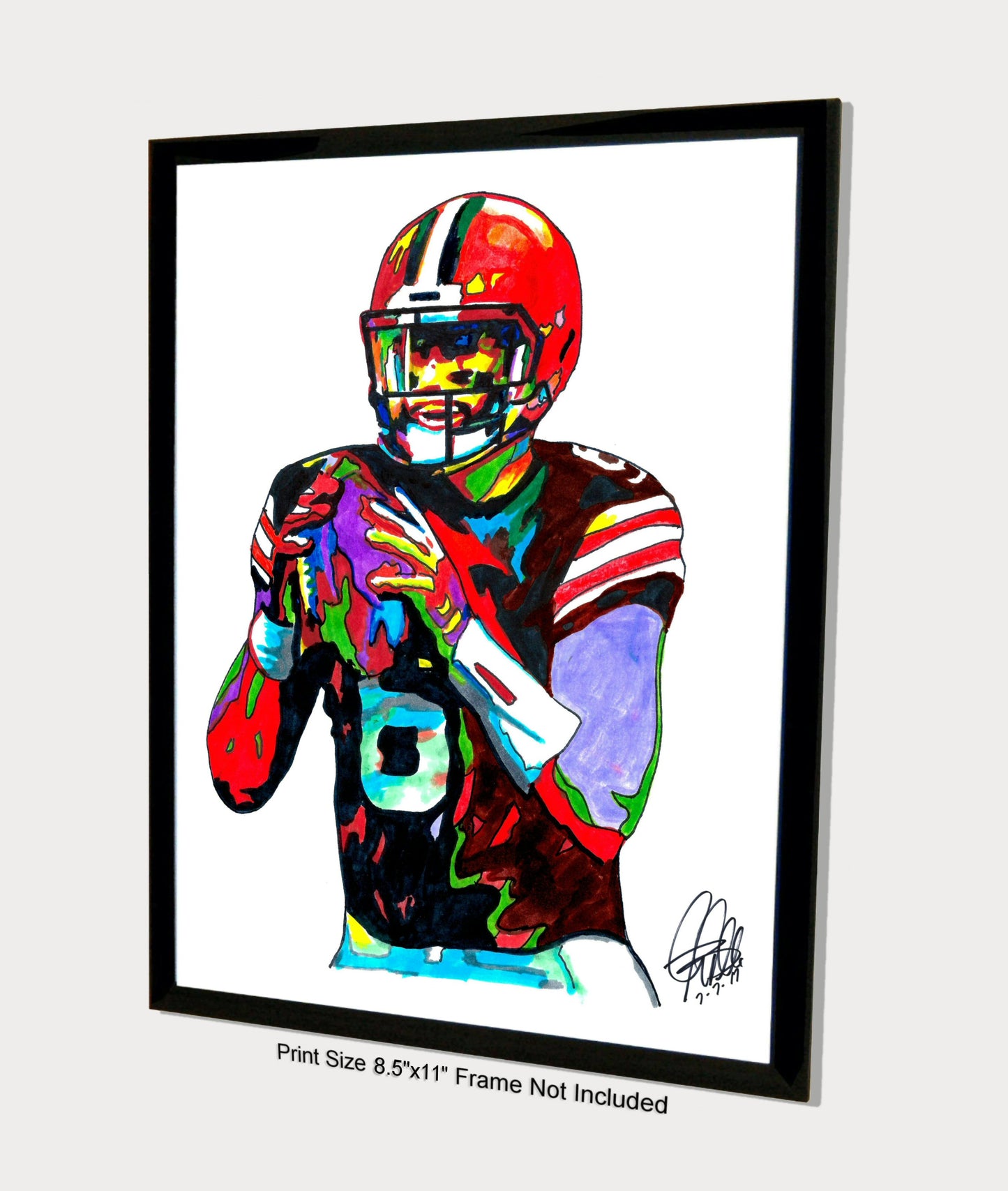 Baker Mayfield Cleveland Browns Football Poster Print Wall Art 8.5x11