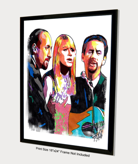 Peter Paul and Mary Folk Music Poster Print Wall Art 18x24