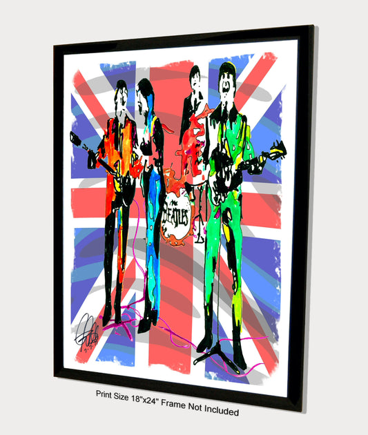 The Beatles John Paul George Ringo Pop Rock Music Poster Print Wall Art 18x24