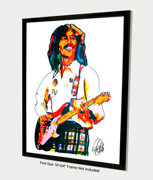 George Harrison The Beatles Singer Guitar Rock Music Poster Print 18x24