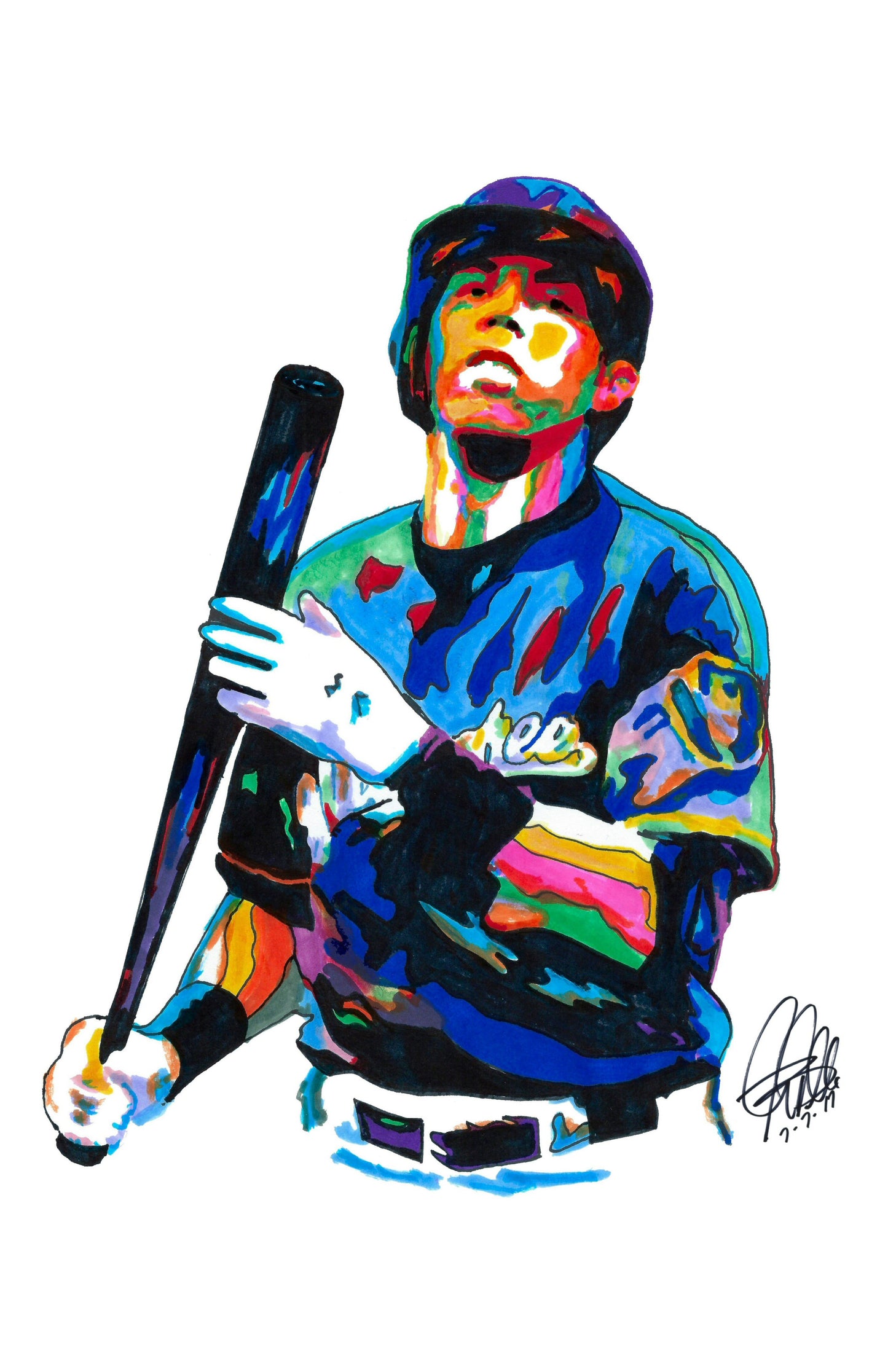 Christian Yelich Milwaukee Brewers Baseball Sports Poster Print Wall Art 11x17