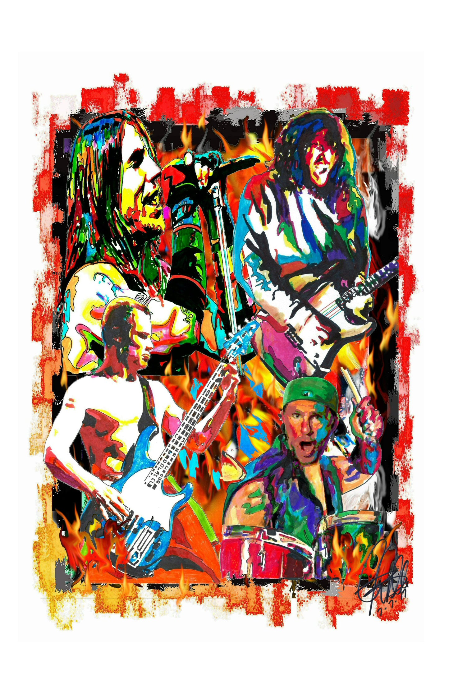 Red Hot Chili Peppers Funk Rock Music Poster Print Wall Art 11x17