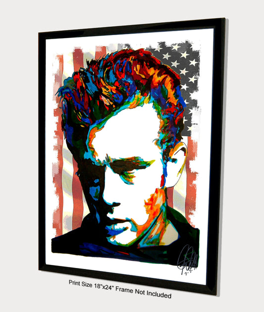 James Dean American Actor Movie Poster Print Wall Art 18x24