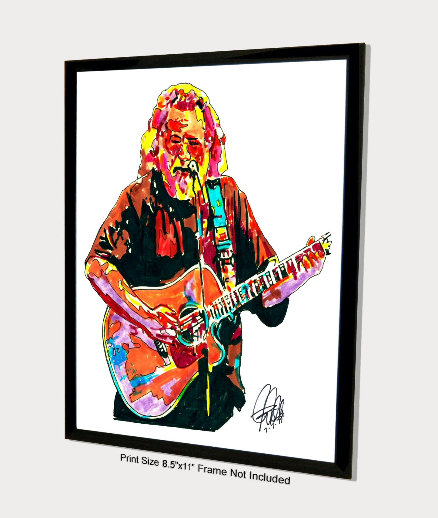 Jerry Garcia Grateful Dead Rock Music Print Poster Wall Art 8.5x11