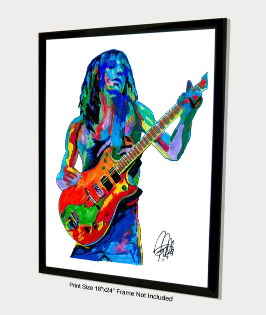 Malcolm Young ACDC Guitar Rock Music Print Poster Wall Art 18x24