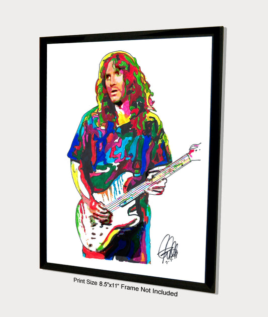 John Frusciante Red Hot Chili Peppers Rock Music Poster Print Wall Art 8.5x11