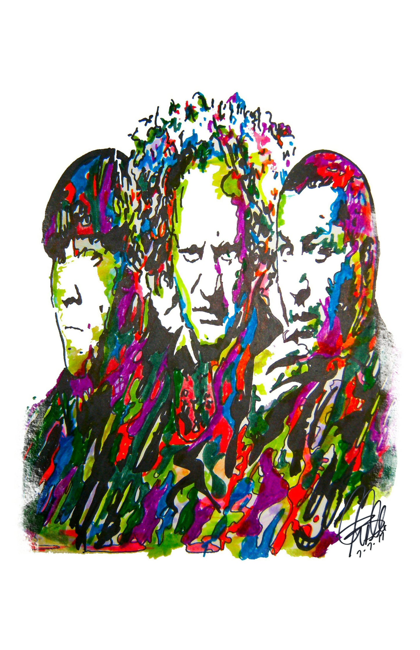 The Three Stooges Moe Larry Curly Comedy Print Poster Wall Art 11x17