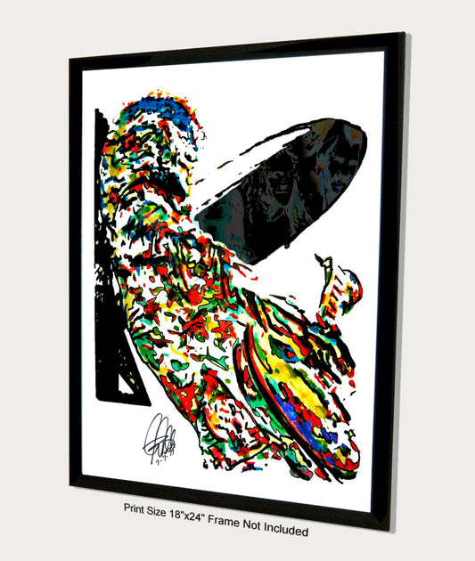 Jimmy Page Led Zeppelin Guitar Hard Rock Print Poster Wall Art 18x24