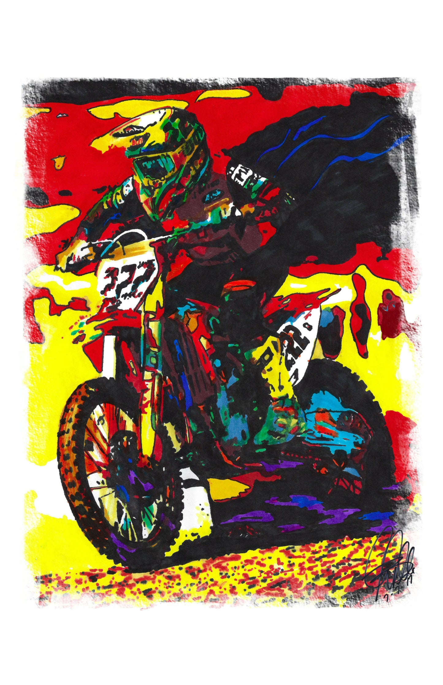 Tony Cairoli Motocross Freestyle Dirt Bike Poster Print Wall Art 11x17