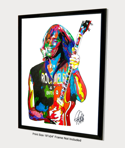 Tom Scholz Boston Guitar Rock Music Print Poster Wall Art 18x24