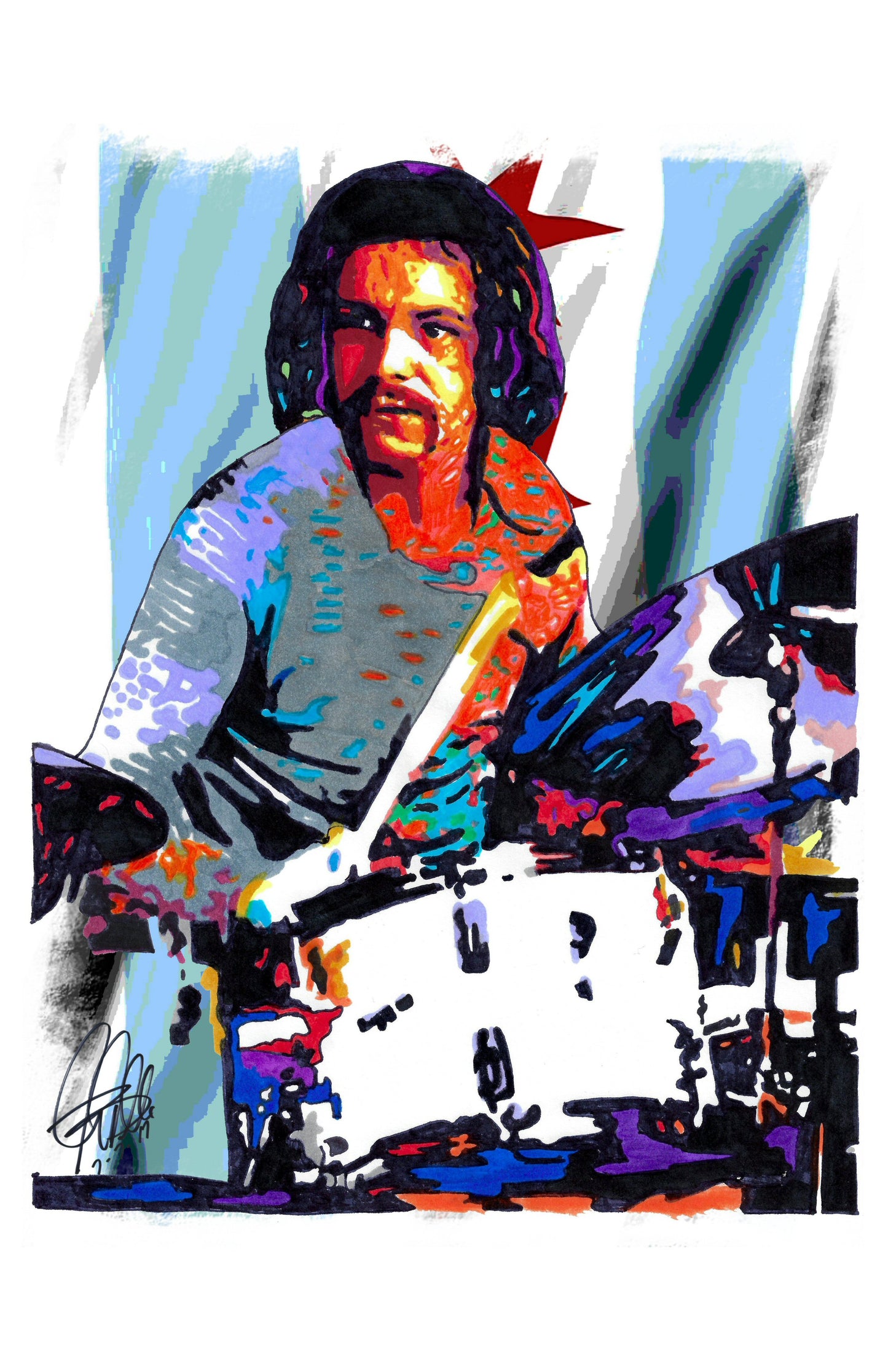 Danny Seraphine Chicago Drummer Jazz Rock Music Poster Print Wall Art 11x17