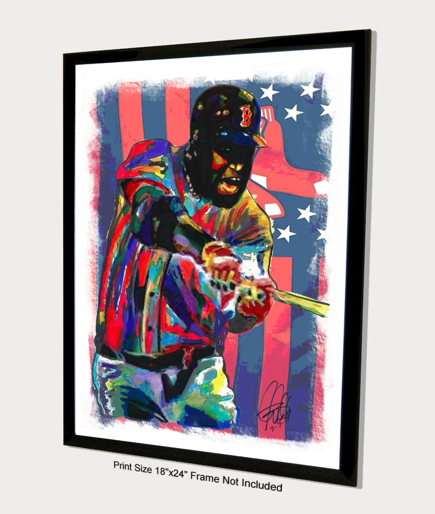 David Ortiz Big Papi Boston Red Sox Baseball Poster Print Wall Art 18x24