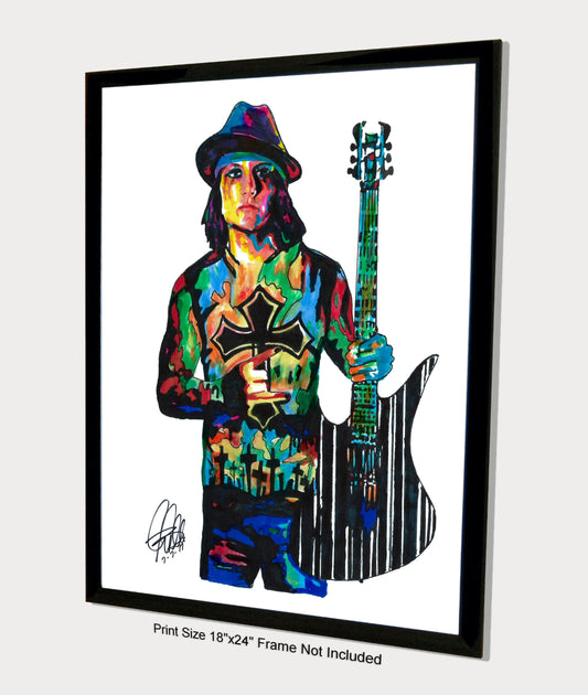 Synyster Gates Avenged Sevenfold Guitar Music Print Poster Wall Art 18x24