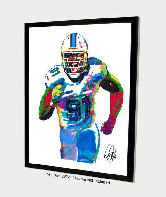 Cameron Wake Miami Dolphins Football Sports Poster Print Wall Art 8.5x11