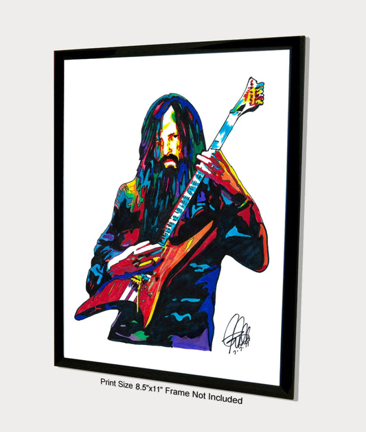 Oli Herbert All That Remains Guitar Rock Music Poster Print Wall Art 8.5x11