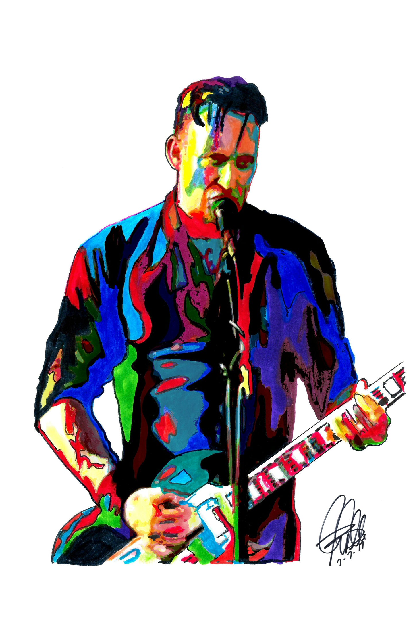 Michael Poulsen Volbeat Metal Rock Music Poster Print Wall Art 11x17