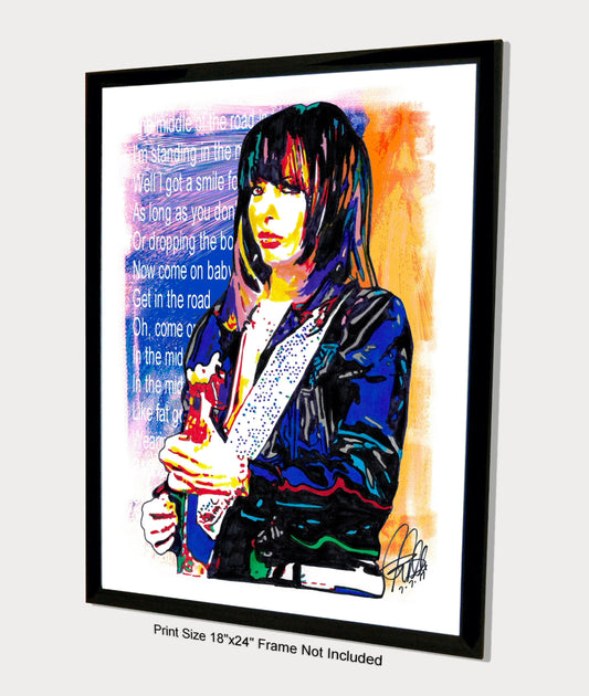 Chrissie Hynde The Pretenders New Wave Rock Music Poster Print Wall Art 18x24