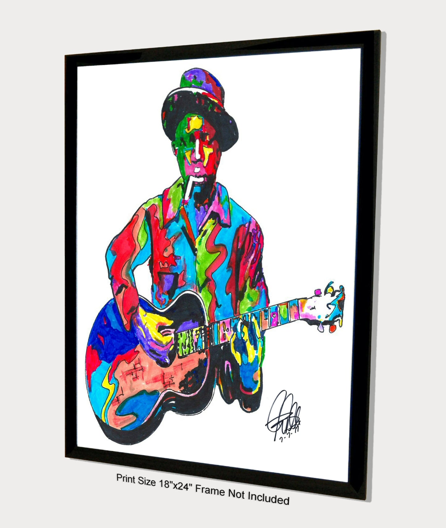 Robert Johnson Singer Blues Guitar Music Poster Print Wall Art 18x24