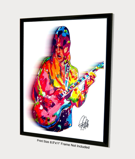 Mick Ronson David Bowie Guitar Glam Rock Music Print Poster Wall Art 8.5x11