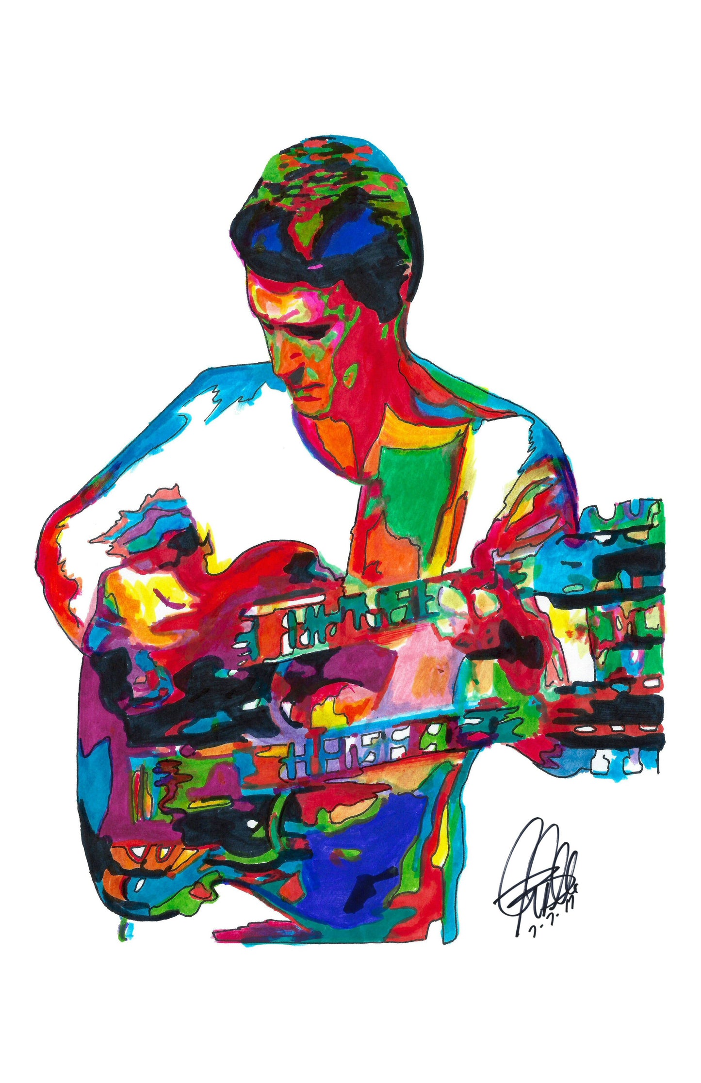 John McLaughlin Mahavishnu Orchestra Guitar Poster Print Wall Art 11x17