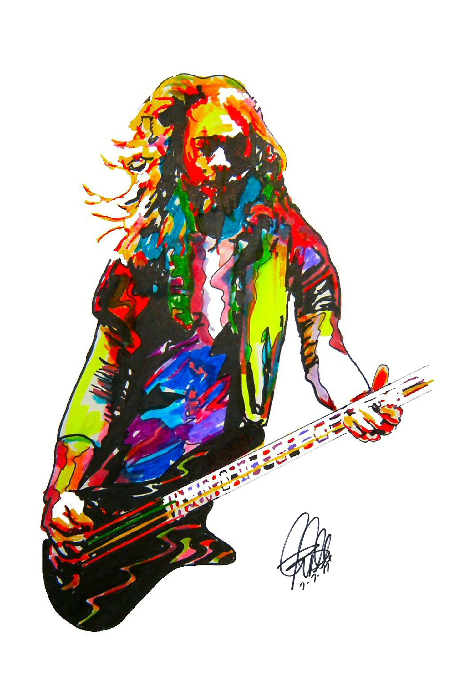 Rex Brown Pantera Bass Guitar Heavy Metal Music Poster Print Wall Art 11x17