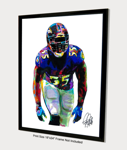 Terrell Suggs Baltimore Ravens Football Sports OLB Poster Print Wall Art 18x24