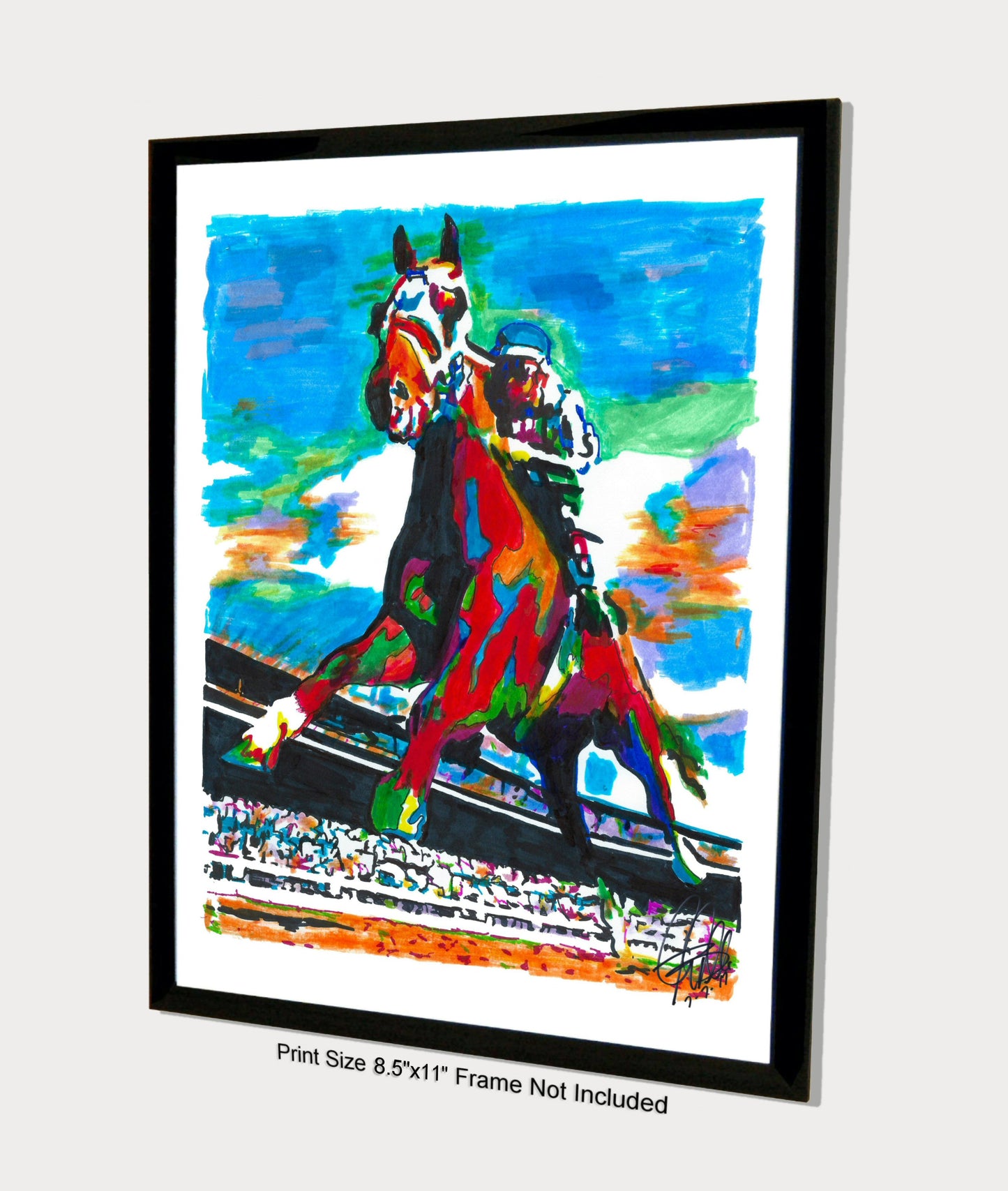 Secretariat Triple Crown Big Red Horse Racing Poster Print Wall Art 8.5x11