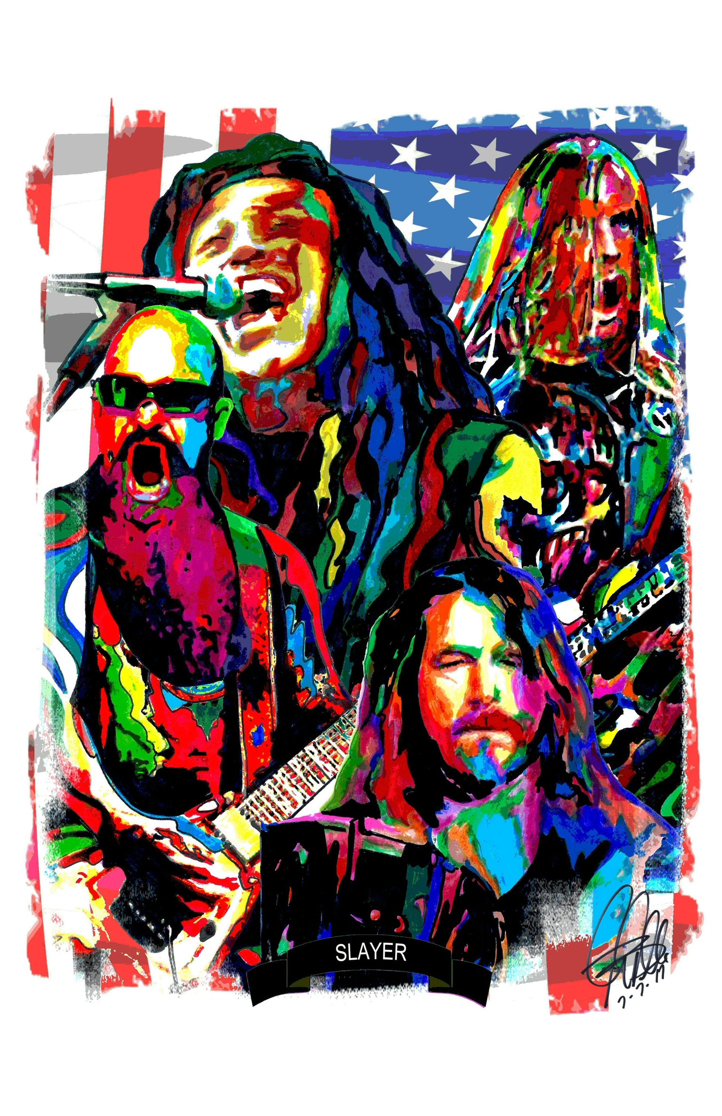 Slayer Heavy Metal Music Poster Print Wall Art 11x17