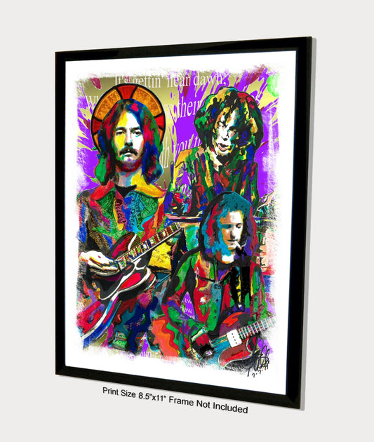 Cream Clapton Bruce Baker Rock Music Poster Print Wall Art 8.5x11