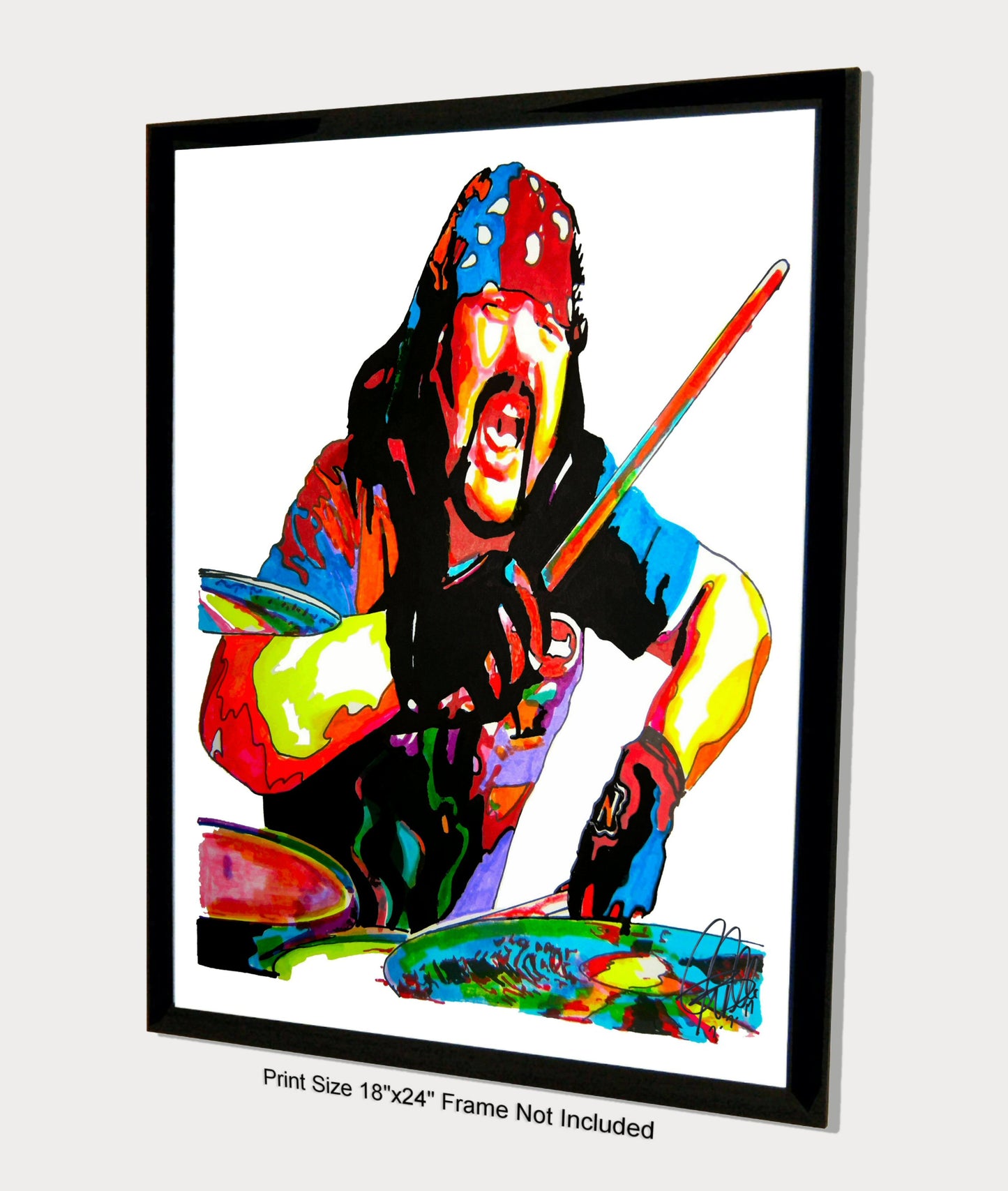 Vinnie Paul Pantera Drummer Heavy Metal Music Poster Print Wall Art 18x24