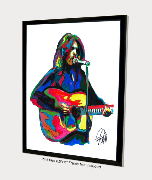 Glenn Frey Eagles Singer Guitar Rock Music Poster Print Wall Art 8.5x11