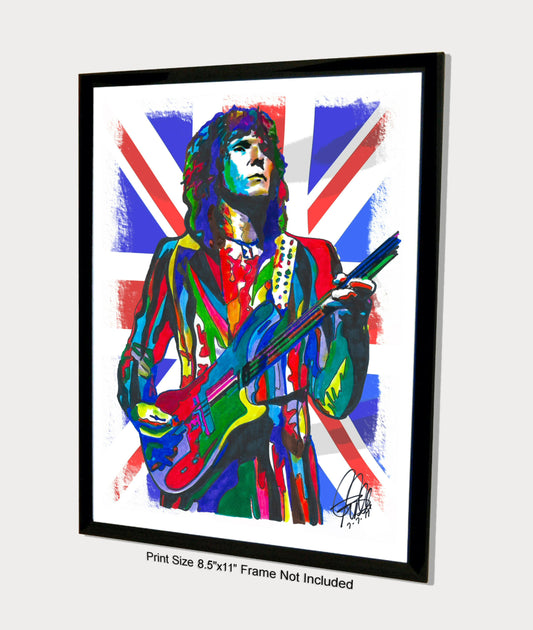 Chris Squire Yes Bass Guitar Progressive Rock Music Poster Print Wall Art 8.5x11