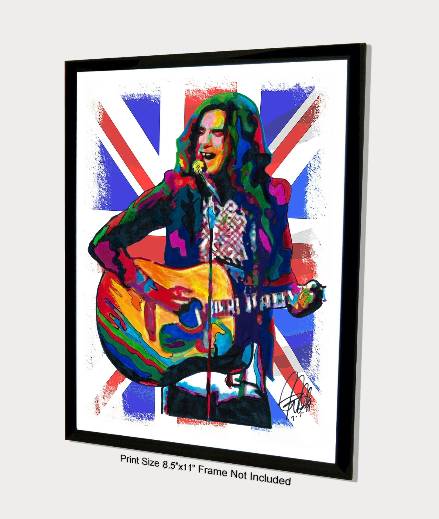 Ray Davies The Kinks Singer Guitar Rock Music Print Poster Wall Art 8.5x11