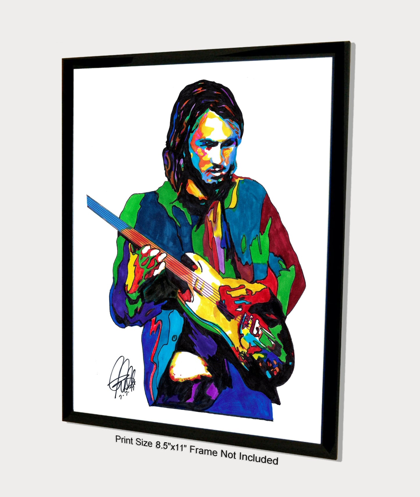 Ollie Halsall Guitar Rock Music Poster Print Wall Art 8.5x11