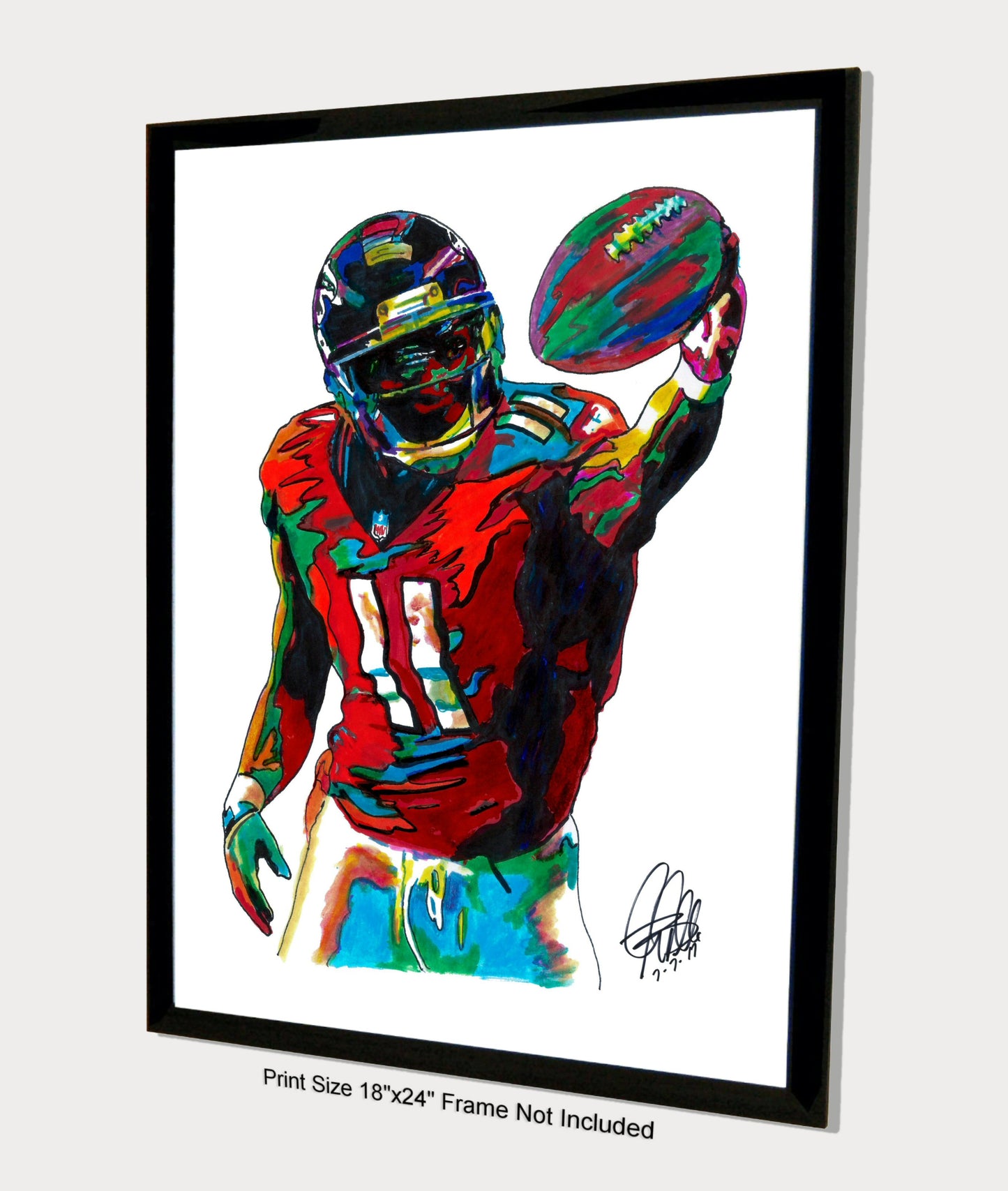 Julio Jones Atlanta Falcons Football Poster Print Wall Art 18x24