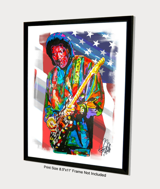 Buddy Guy Singer Guitar Blues Music Poster Print Wall Art 8.5x11