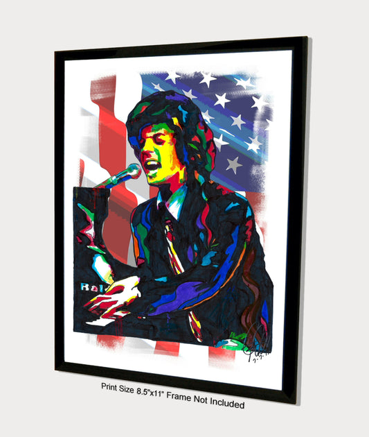 Billy Joel Piano Piano Pop Rock Music Poster Print Wall Art 8.5x11