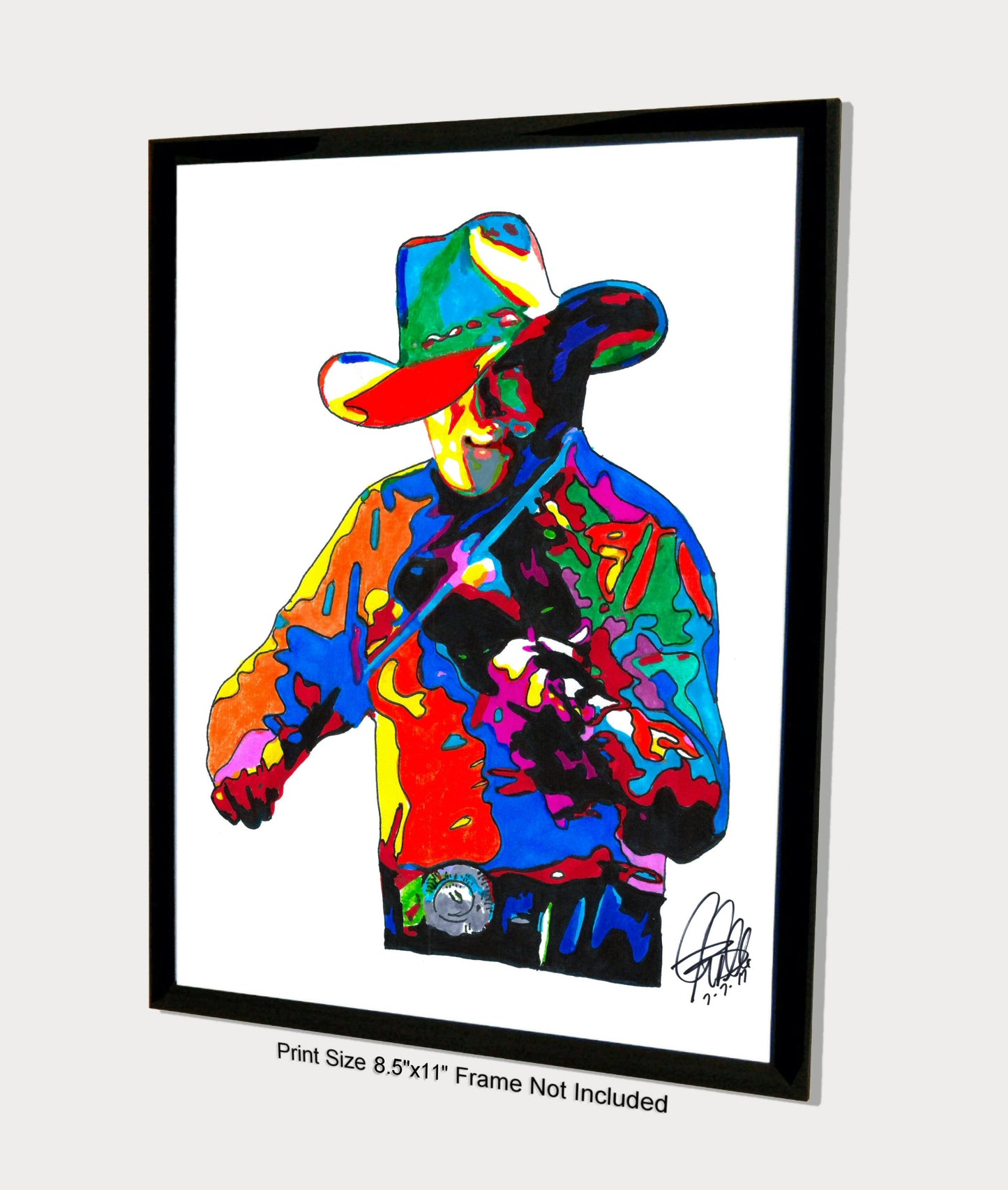 Charlie Daniels Singer Fiddle Southern Rock Music Poster Print Wall Art 8.5x11