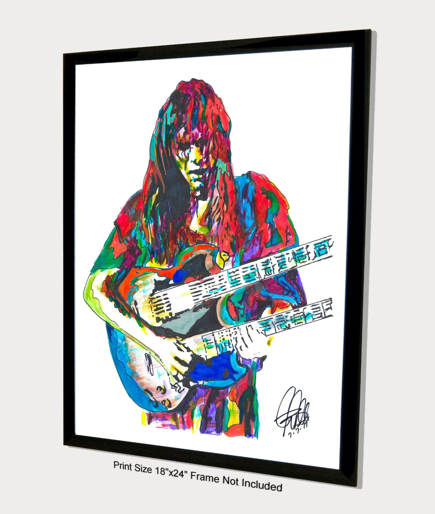 Steve Howe Yes Guitar Rock Print Poster Wall Art 18x24