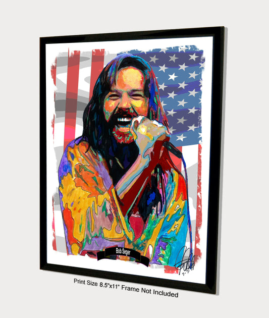 Bob Seger Silver Bullet Band Rock Music Poster Print Wall Art 8.5x11