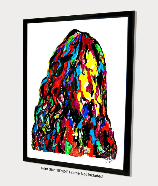 Janis Joplin Singer Rock Music Poster Print Wall Art 18x24