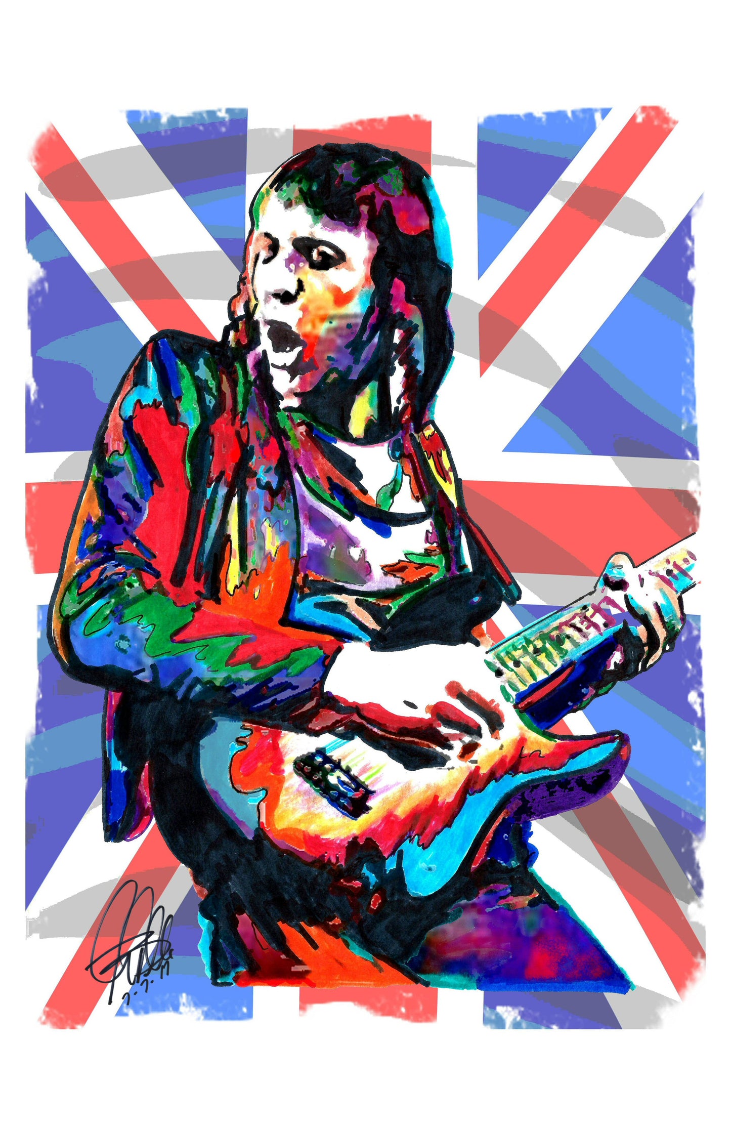 Robin Trower Guitar Hard Rock Music Poster Print Wall Art 11x17