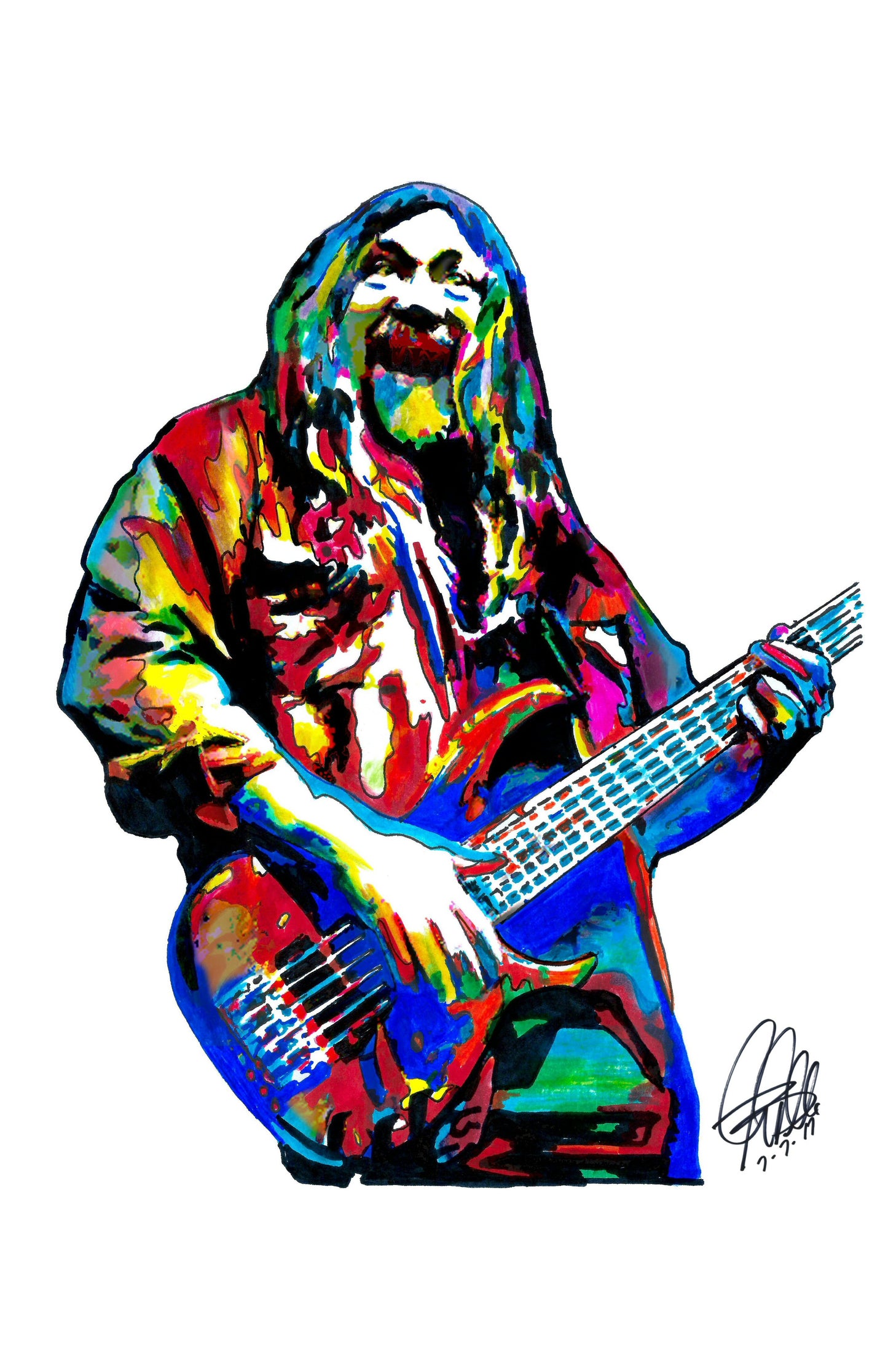 Dave Schools Bass Guitar Rock Music Poster Print Wall Art 11x17