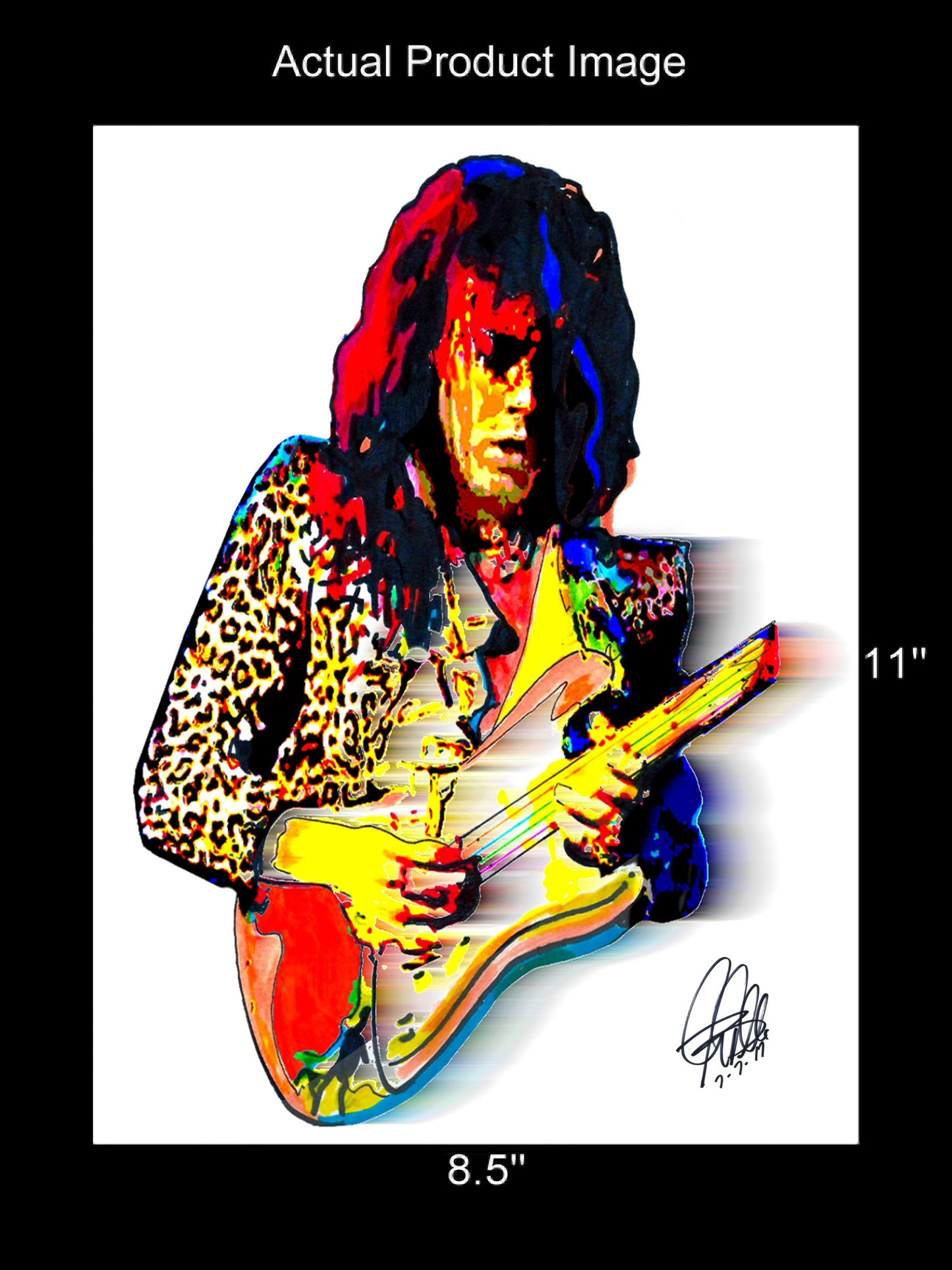 Yngwie Malmsteen Guitar Rock Music Poster Print Wall Art 8.5x11