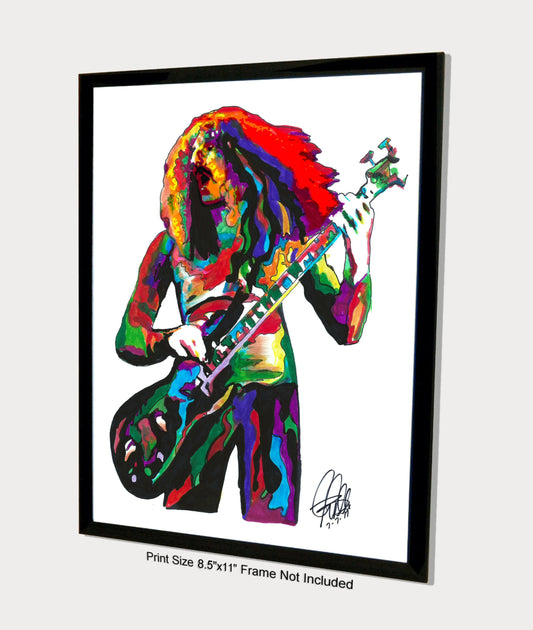 Geezer Butler Black Sabbath Bass Heavy Metal Music Print Poster Wall Art 8.5x11