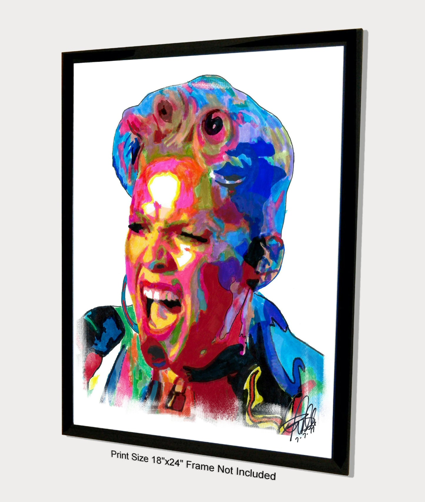 Pink Singer Rock Pop Music Poster Print Wall Art 18x24