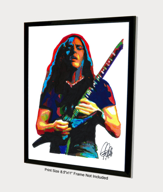 Chuck Schuldiner Death Singer Guitar Rock Music Poster Print Wall Art 8.5x11